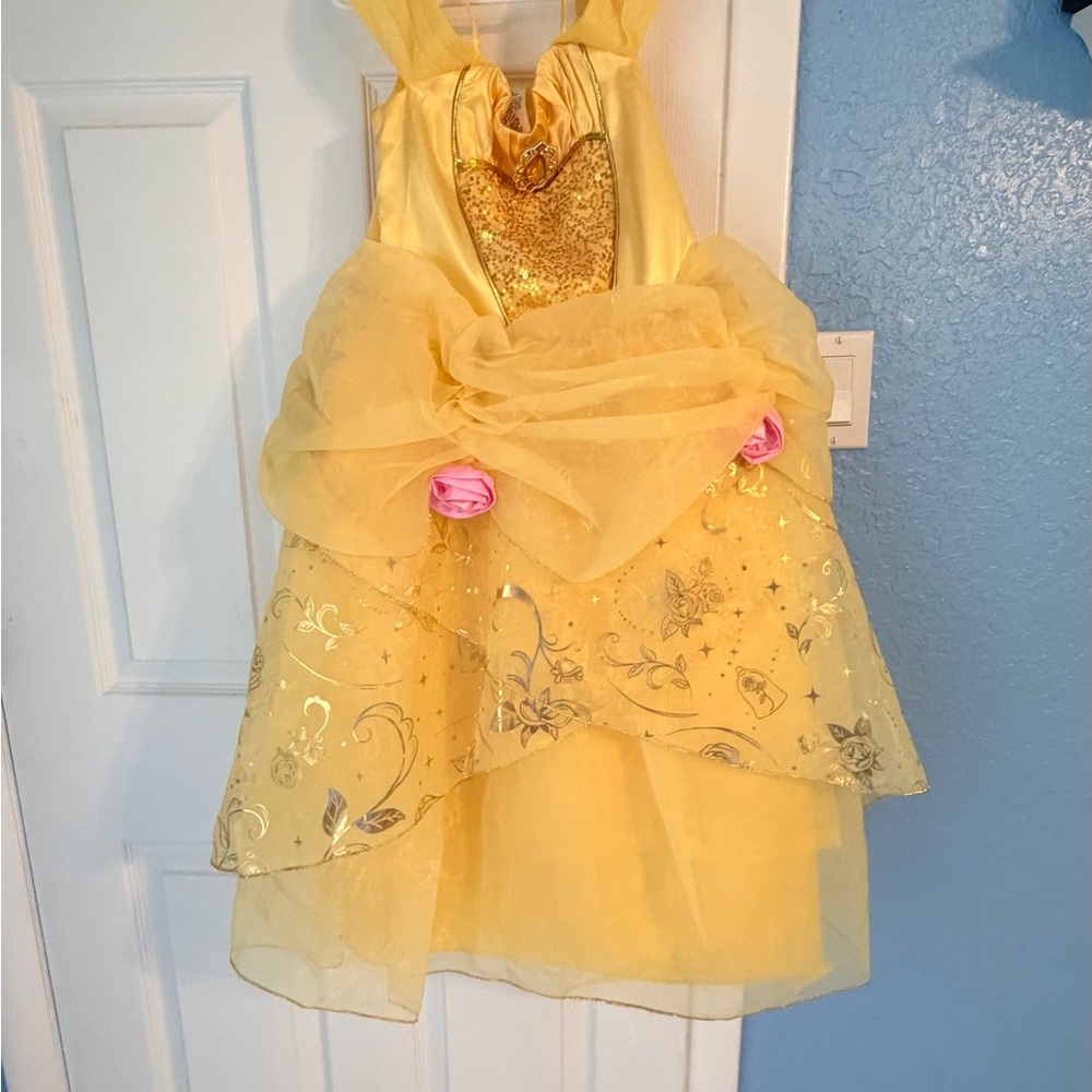 Disney Parks Gold Beauty and the Beast Belle Princess Dress with Sequin Details